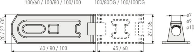 Abus-Vorhängeschloss-Angriff 100/100 jdn