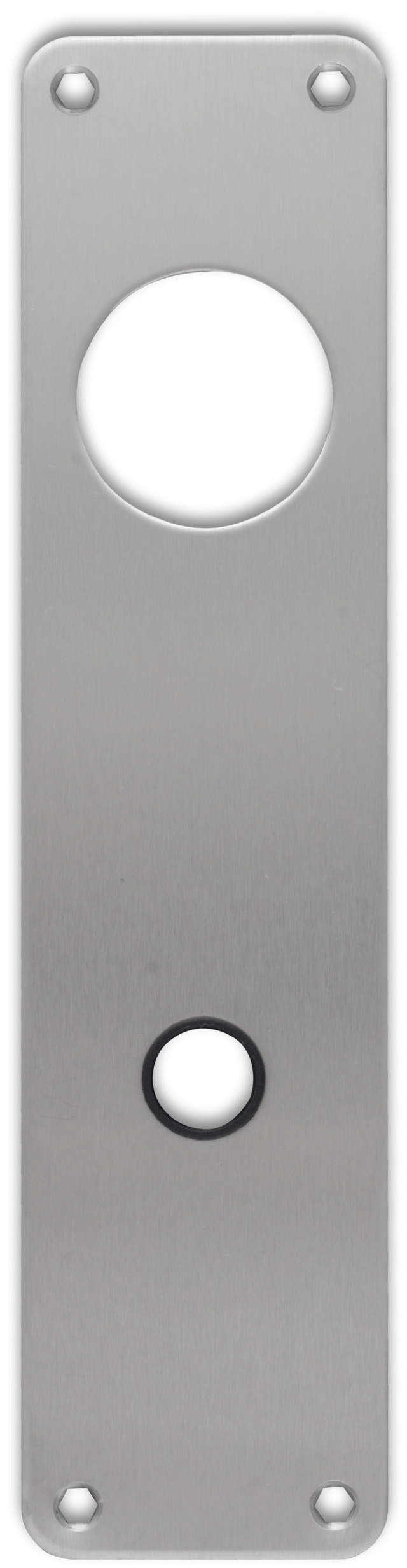 Lockit langes Schild 1208, geschliffener Edelstahl (mit Buchse)