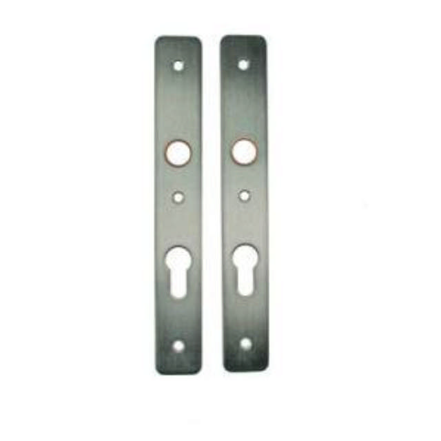 Lockit Langschild schmales Profil CC 72, Griff/Tropfen, mit Schrauben, Set