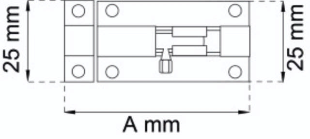 Verschlussriegel 50 mm Chrom 