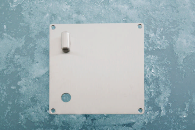 Ruko-Line Quadratisches Schild, Twister, Türgriffloch unten, rechts