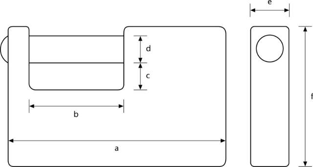 Abus Bolt Vorhängeschloss 92/65 Einzelschalter.