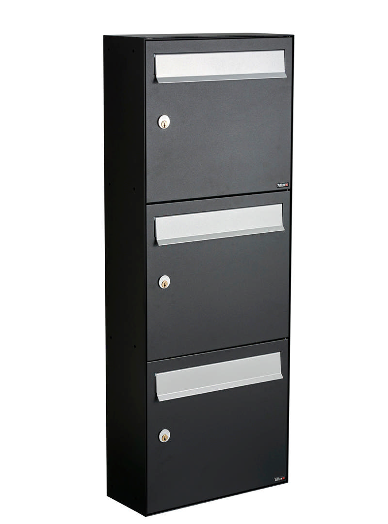 Allux HC4 - ohne Schloss 3 Module m. graue Klappe