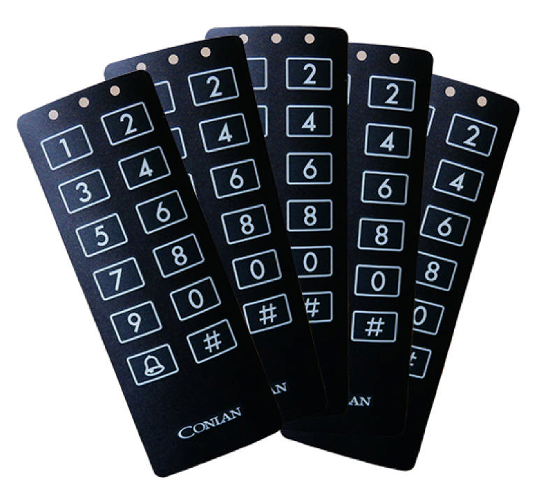 Conlan Frontplatte, Schwarz, für CT 1000, CT 2000, 5 Stk./Pkg