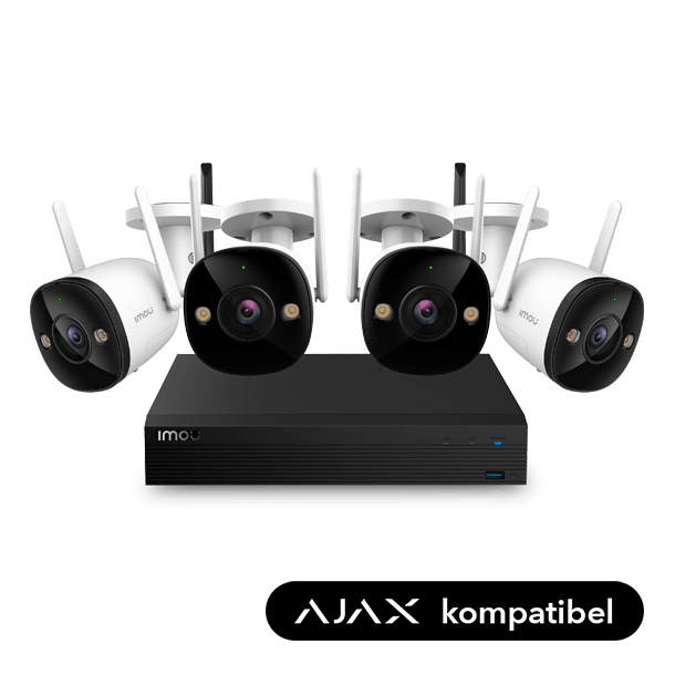 IMOU Wireless-Video-Kit mit 4 Kameras, Festplatte zeichnet 1 TB auf