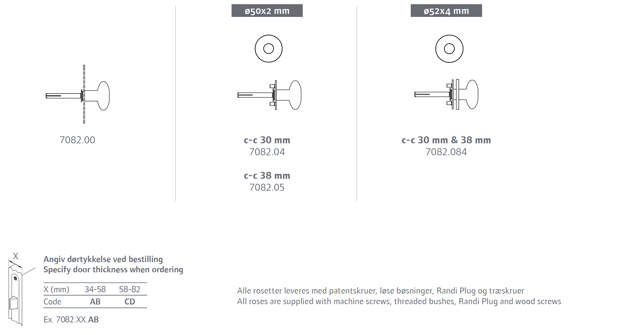 Randi Line 18 Türknauf, fest ohne Rosette, 708200CD