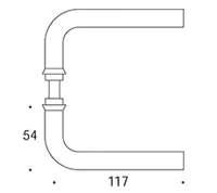 Randi Türgriff P101194AB mit massiver Rosette CC30, mes