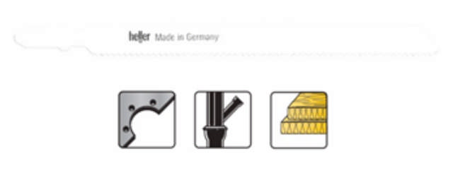 Heller Stichsägeblatt 105 mm T/Metall 2,5–6 mm, Packung mit 5 Stück. T118BF