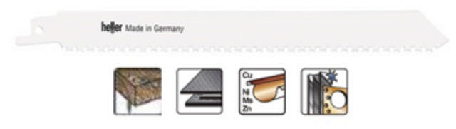 Heller Bajonett-Sägeblatt 180 mm M-Zähne Metall, VE. a 5 Stk.