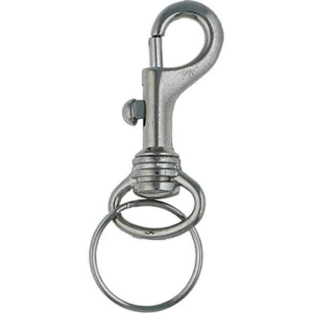 Karabinerhaken mit Schlüsselring 54 mm.