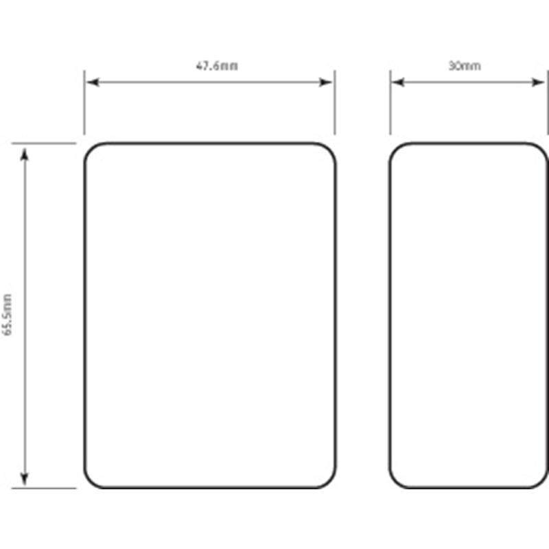 Souber Tools Blindplatte T/Euro RSF. 47,6x65,5mm. selbstklebend.