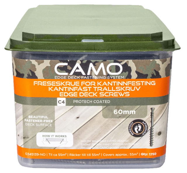 CAMO Terrassenschrauben 4,0x60mm C4, Pck. von 1750 Stück