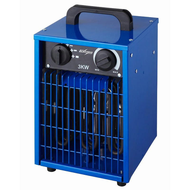 Blauer elektrischer Heizlüfter 3 KW 230V