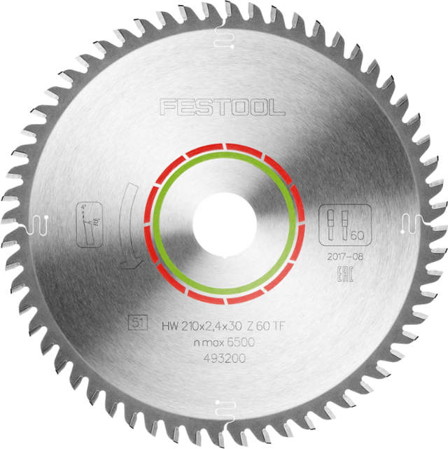 Festool Sägeblatt HW 210x2,4x30 TF60