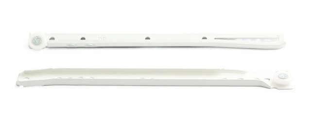 Schubladenschiene 300 mm, 1 Set, weiß