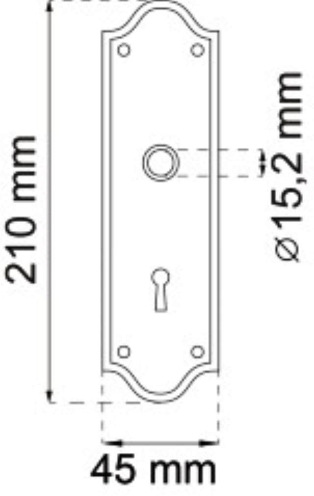 LANGES SCHILD 53 POLIERTES MESSING