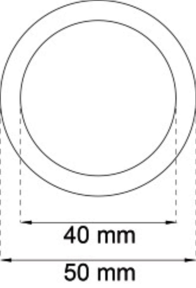 Schiebetürschale Ø40x50mm weiß