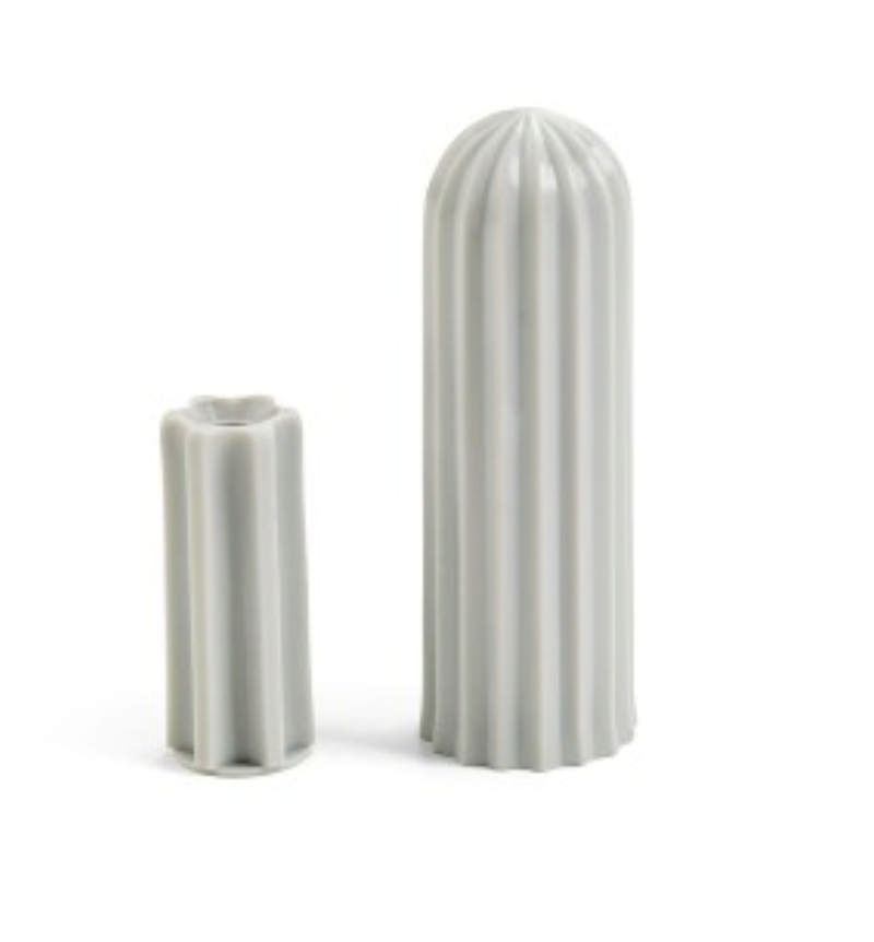 Türstopper PL, geriffelt, 80 mm, hellgrau 