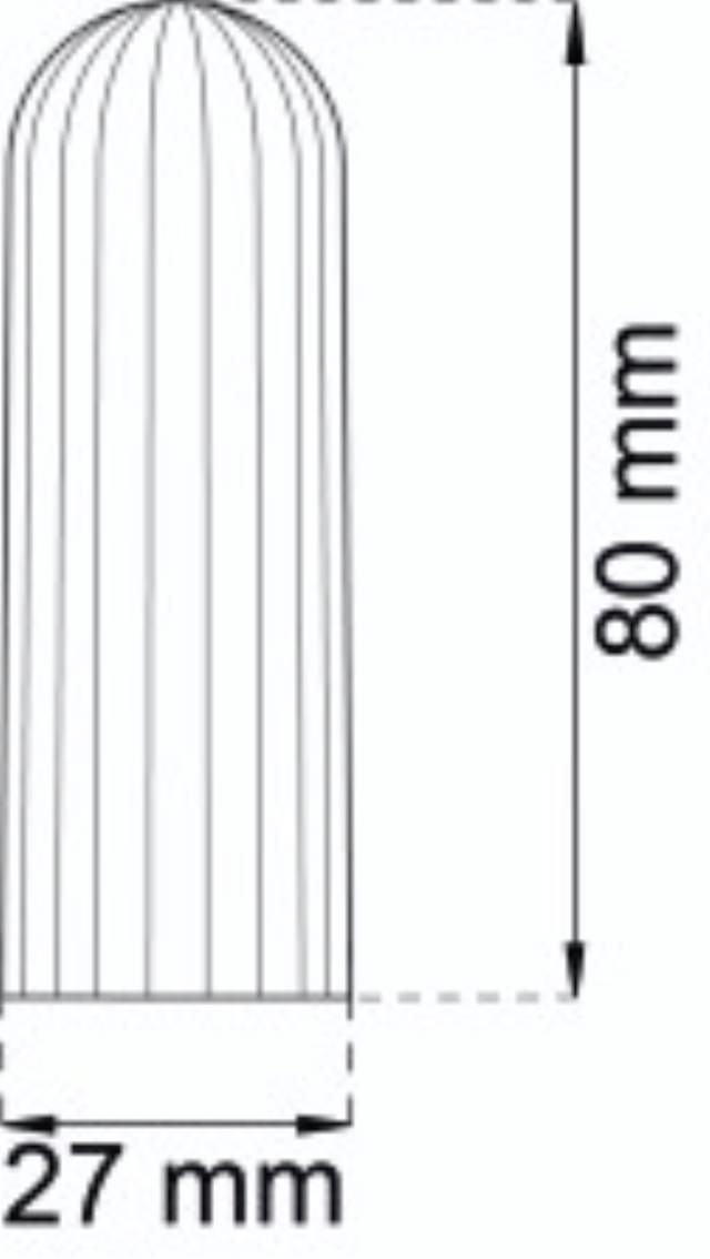 Türstopper PL, geriffelt, 80 mm, hellgrau 