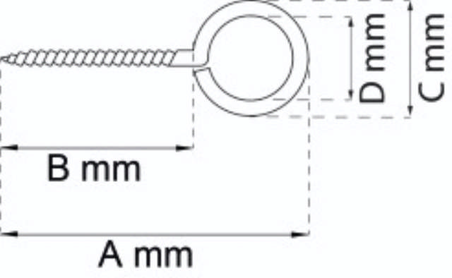STORM HOOK EYEMAKERS 80X8X15 EL-GALV S