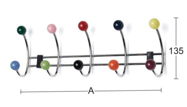 Garderobenständer Beere, 5 Haken, verschiedene Farben