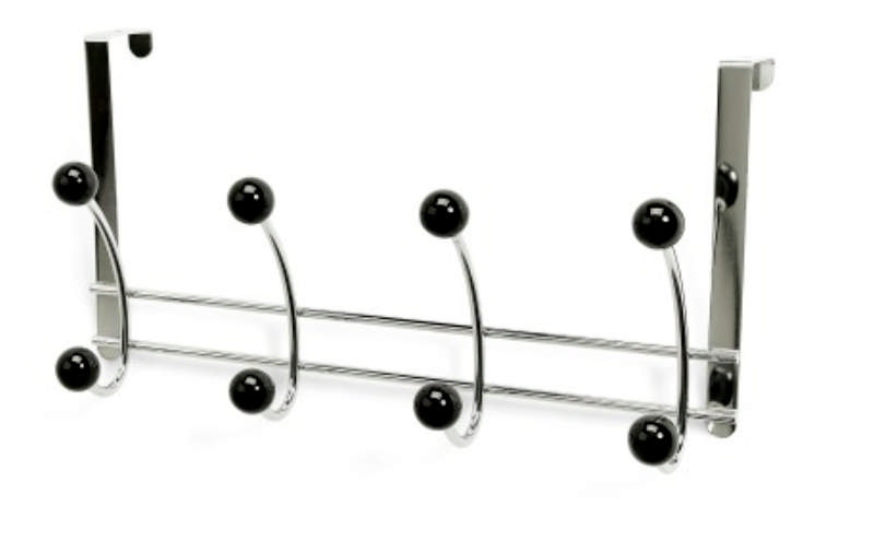 BONNY 4-Haken-Regal Schwarz/Chrom