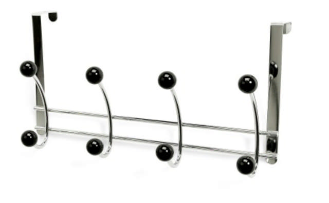 BONNY 4-Haken-Regal Schwarz/Chrom