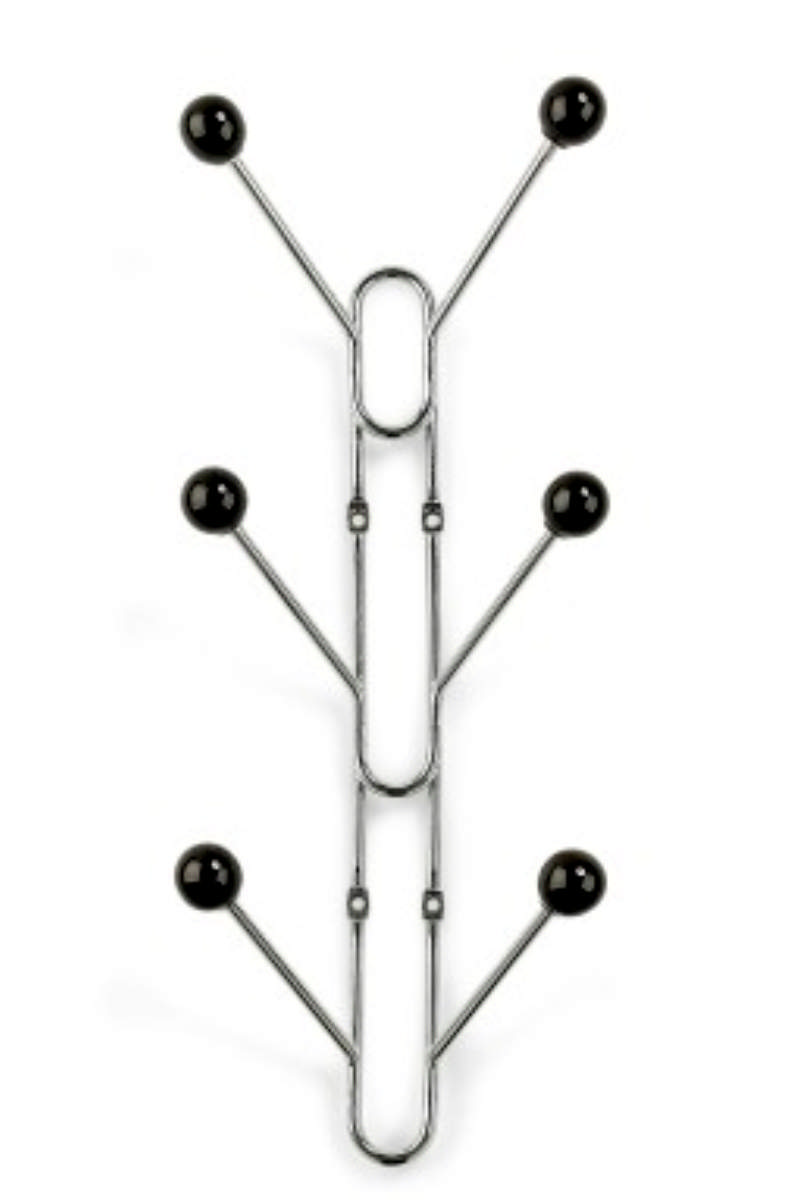 BENNY 6-Haken-Ständer Schwarz/Chrom