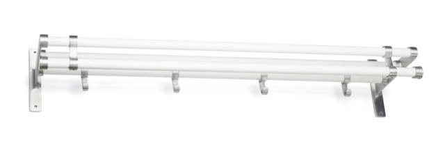 Eleganter Hutständer aus Aluminium/Weiß, 1000 mm