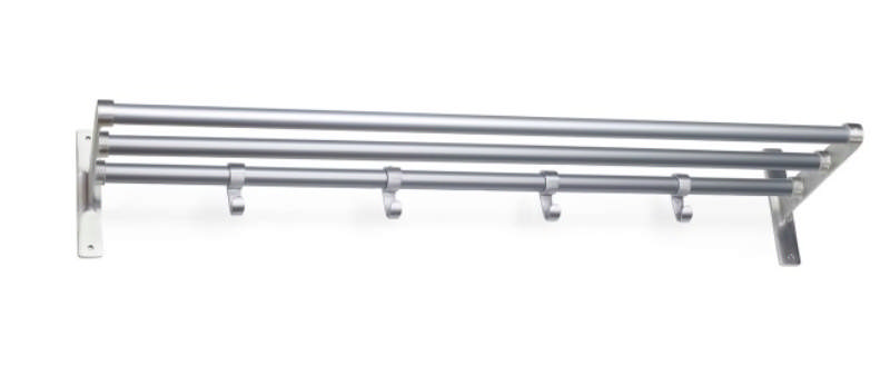 Eleganter Hutablage Aluminium/Aluminium 1000 mm