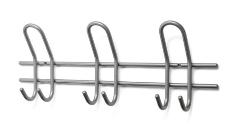 GARDEROBENSTÄNDER SATURN 3-HAKEN GRAU 