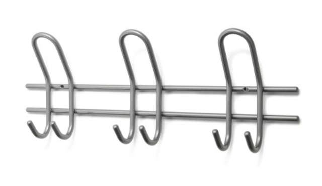 GARDEROBENSTÄNDER SATURN 3-HAKEN GRAU 