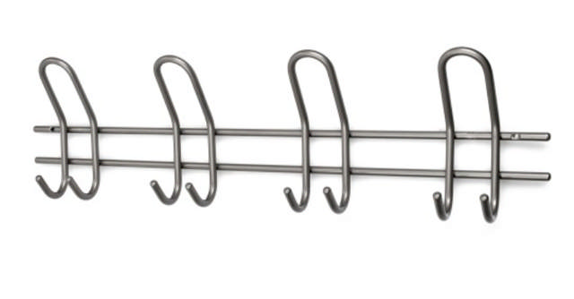 GARDEROBENSTÄNDER SATURN 4-HAKEN GRAU 