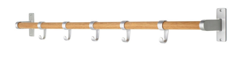 Elegante Garderobe aus Aluminium/Eiche