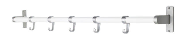 ELEGANTER GARDEROBENSTÄNDER ALU/WEISS