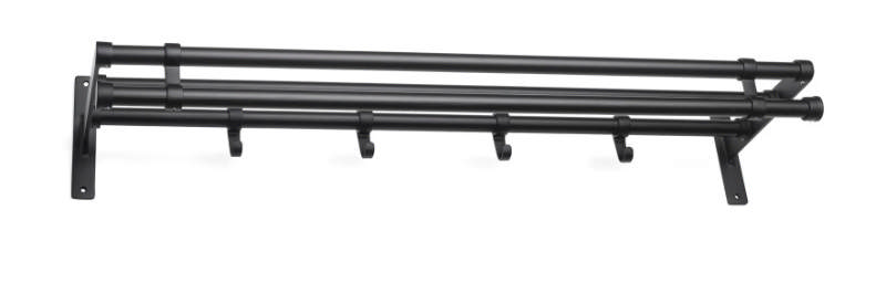 Hutablage Elegant Plus Schwarz/Schwarz