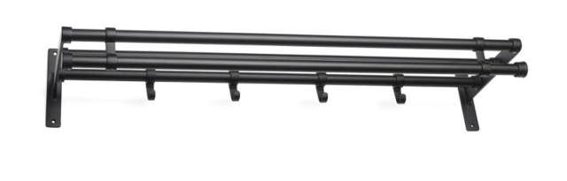 Hutablage Elegant Plus Schwarz/Schwarz