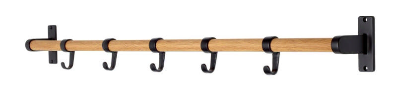 GARDEROBENSTÄNDER ELEGANT SCHWARZ/EICHE