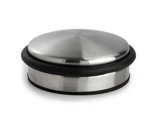 Türstopper mit Gummisohle Ø101 x 40 mm Edelstahl