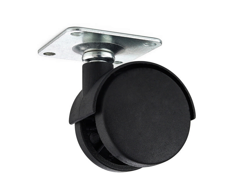 MÖBELRÄDER SCHWARZ, NYLON, 4 STÜCK 