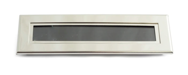 Briefeinwurf, vernickeltes Messing 