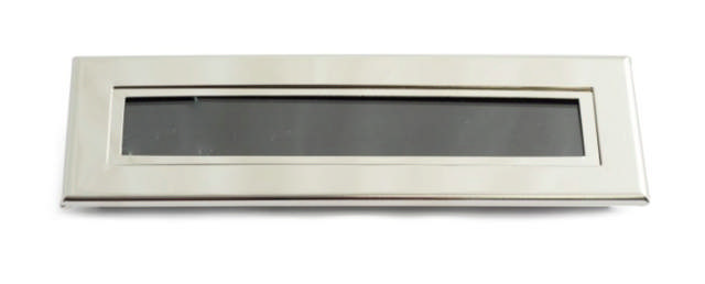 Briefeinwurf, vernickeltes Messing 