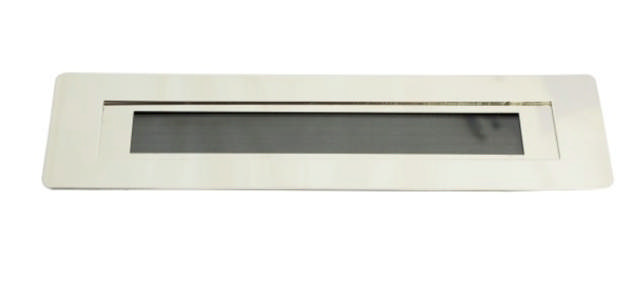 Briefeinwurf, vernickeltes Messing 