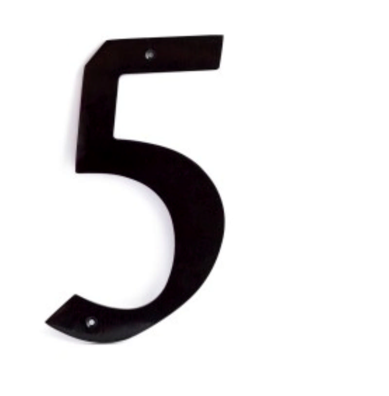 Hausnummer 5, Schwarz, 205 mm **Nicht mehr erhältlich, sobald ausverkauft**