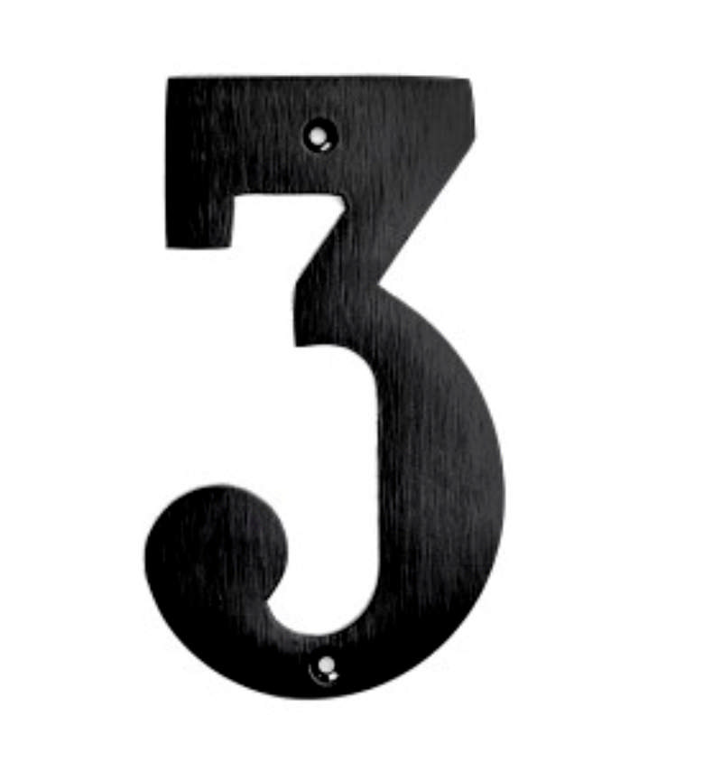 Hausnummer 140 mm Nr. 3 Schwarz **Nicht mehr erhältlich, sobald ausverkauft**
