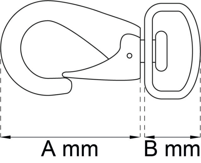KARABINER 85 MM VERNICKT 2 STÜCK 