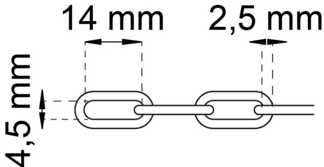KETTE MESSING 2 MTR. 