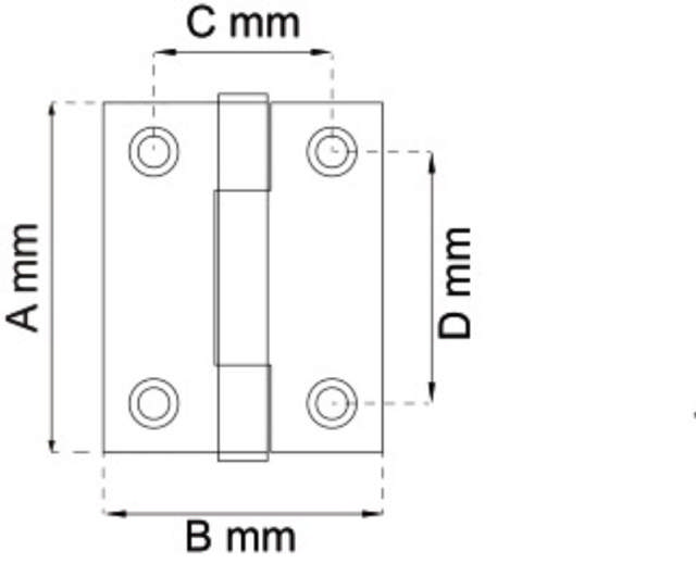 KANTSCHARNIER 50X40X17MM RF STAHL