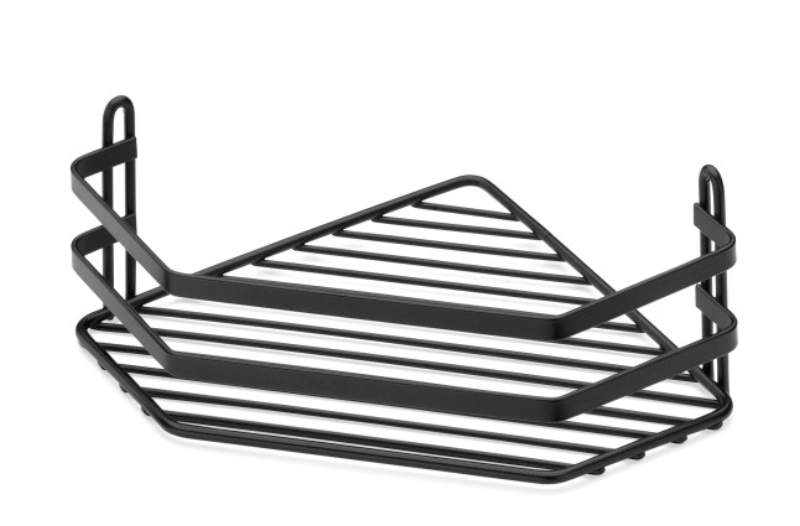 Eckregal Lantana, 1 Ablagefläche, Schwarz 