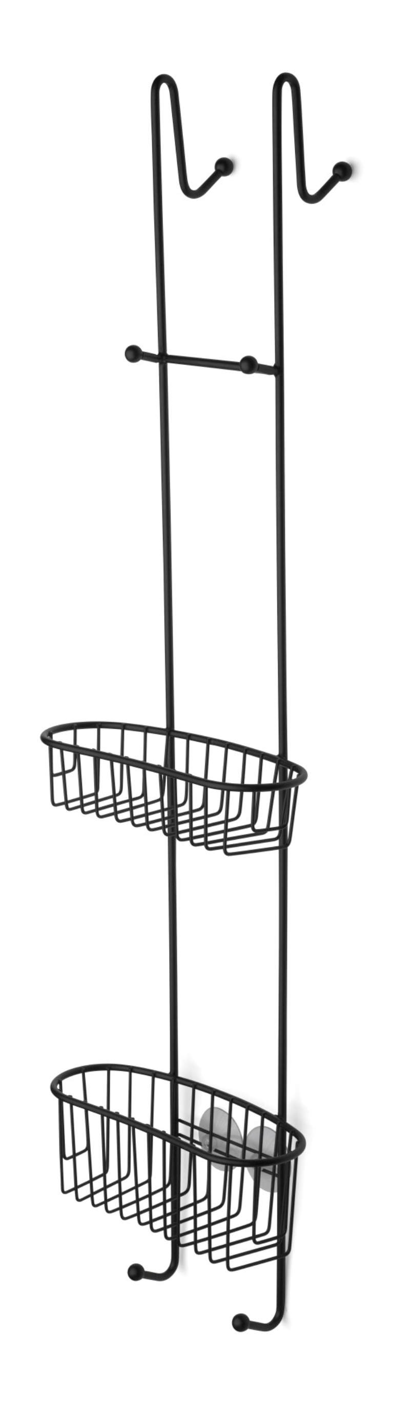 Duschablage Anemone, gebogen, schwarz 